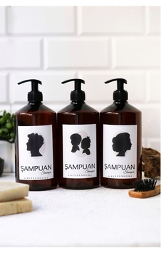 Lalezen Home Amber Plastik 1 Litre Aile Şampuan Set Lalezen Home Amber Plastik 1 Litre Aile Şampuan Set