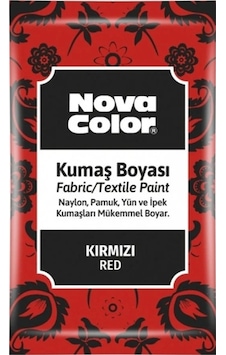 Nova Color Toz Kumaş Boyası Kırmızı - 2 Adet