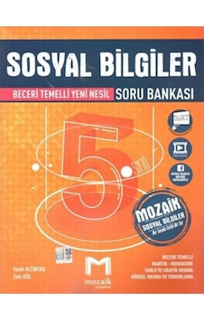 Mozaik Yayınları 5. Sınıf Sosyal Bilgiler Soru Bankası Ayraç Hediye Mozaik Yayınları 5. Sınıf Sosyal Bilgiler Soru Bankası Ayraç Hediye