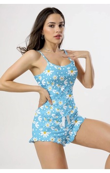 Colezium Baskılı Mi Askılı Şortlu Pijama Renkli Colezium Baskılı Mi Askılı Şortlu Pijama Renkli