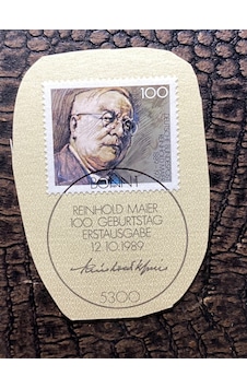 Almanya İlkgün Özel Damgalı Fragman Pul 100. Geburtstag Reinhold Maier 1989 Bonn Almanya İlkgün Özel Damgalı Fragman Pul 100. Geburtstag Reinhold Maier 1989 Bonn