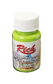 Rich Akrilik Kumaş Boyası 3019 Fıstık Yeşil 50 Cc. Rich Akrilik Kumaş Boyası 3019 Fıstık Yeşil 50 Cc.
