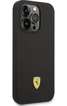 Apple iPhone Uyumlu 14 Pro Kılıf Ferrari M-safe Şarj Özellikli Silikon Metal Logo Dizayn Kapak Apple iPhone Uyumlu 14 Pro Kılıf Ferrari M-safe Şarj Özellikli Silikon Metal Logo Dizayn Kapak