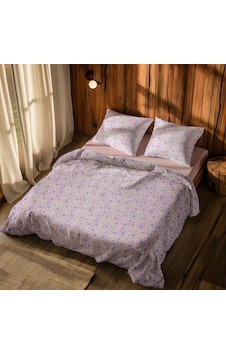 Cotton Collection Tek Kişilik Nevresim Takımı Menekşe Çok Renkli Cotton Collection Tek Kişilik Nevresim Takımı Menekşe Çok Renkli
