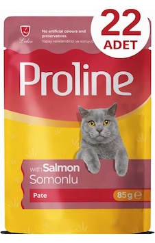 Proline Pouch Somonlu Yaş Kedi Mama 22 X 85 Gr Proline Pouch Somonlu Yaş Kedi Mama 22 X 85 Gr