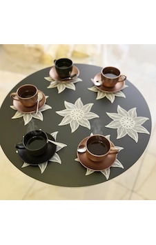 6 Lı Dantel Kahve Sunumluğu 15x15 Cm Asorti Desenli Türk Kahvesi Sunum Seti Çok Renkli 6 Lı Dantel Kahve Sunumluğu 15x15 Cm Asorti Desenli Türk Kahvesi Sunum Seti Çok Renkli