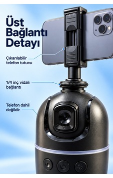 Otomatik Yüz Takipli Telefon Standı Ayarlanabilir Telefon Tutuculu Diğer Otomatik Yüz Takipli Telefon Standı Ayarlanabilir Telefon Tutuculu Diğer