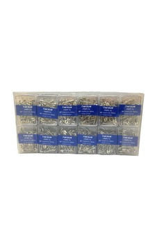 Taksun Safety Pins-958 Gümüş 50 Adet Plastik Kutu No-00 Mini Çengelli İğne- 36'li Paket Taksun Safety Pins-958 Gümüş 50 Adet Plastik Kutu No-00 Mini Çengelli İğne- 36'li Paket
