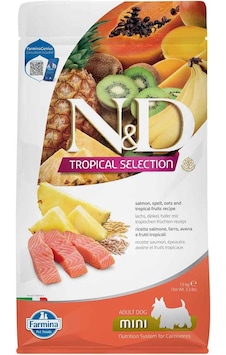 N&D Tropical Selection Somonlu Tropikal Meyveli Küçük Irk Yetişkin Köpek Maması 1500 G
