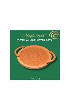 Yuvarlak Kulplu Tepsi Orta Yuvarlak Kulplu Tepsi Orta
