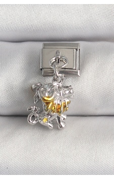 316l Çelik Gümüş Renk Sallantı Aslan Model Charm