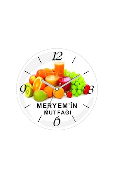 Kişiye Özel Vitamin Mutfak Saati Çap 30cm Sessiz Akar Bombeli Gerçek Cam Duvar Saati Çok Renkli Kişiye Özel Vitamin Mutfak Saati Çap 30cm Sessiz Akar Bombeli Gerçek Cam Duvar Saati Çok Renkli