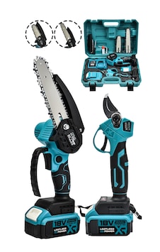 Assur ASR1013 18V Dal Budama Makası + Testeresi 2li Set Mavi