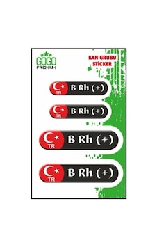 Kan Grubu B Rh + Siyah Dörtlü Damla Etiket Kan Grubu B Rh + Siyah Dörtlü Damla Etiket