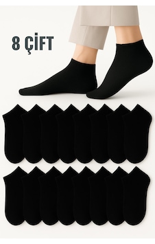 Arma Yıldız Kadın Siyah Terletmez Comfort Pamuklu Patik Çorap 8 Çift Siyah Arma Yıldız Kadın Siyah Terletmez Comfort Pamuklu Patik Çorap 8 Çift Siyah