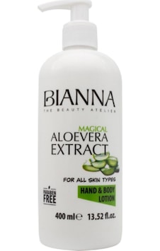 Bianna Aloe Vera Özlü El ve Vücut Losyonu 400 ML Bianna Aloe Vera Özlü El ve Vücut Losyonu 400 ML