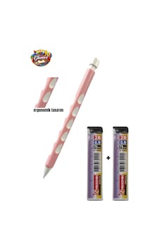 Ergonomik Tasarımlı 0,9 Mm Uçlu Kalem Seti 1 Adet Kalem , 2 Adet Uç Set Pembe Ergonomik Tasarımlı 0,9 Mm Uçlu Kalem Seti 1 Adet Kalem , 2 Adet Uç Set Pembe