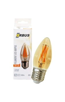 Orbus Rustik 4 Watt E27 Mum Ampul Dekoratif Led Amber 4 Adet Orbus Rustik 4 Watt E27 Mum Ampul Dekoratif Led Amber 4 Adet