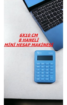6x10 Cm 8 Hane Mini Hesap Makinesi Mavi Çok Renkli 6x10 Cm 8 Hane Mini Hesap Makinesi Mavi Çok Renkli