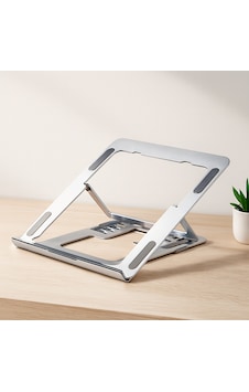 Katlanabilir Alüminyum Laptop Stand 6 Açılı Gümüş
