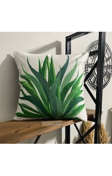 Aloe Vera Dekoratif Kırlent Kılıfı