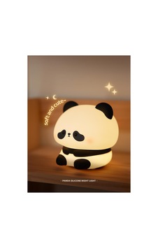 Masum Panda Silikon Gece Lambası Beyaz Beyaz Masum Panda Silikon Gece Lambası Beyaz Beyaz