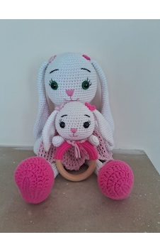 Amigurumi Tavşan İkili Set Oyuncak Amigurumi Tavşan İkili Set Oyuncak