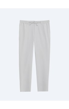 Kip Gri Düz Dokuma Jogging Fit Casual Pantolon Gri Kip Gri Düz Dokuma Jogging Fit Casual Pantolon Gri
