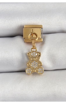 316l Çelik Sallantılı Zirkon Taşlı Ayıcık Model Gold Renk Nomination Charm Diğer 05555712 316l Çelik Sallantılı Zirkon Taşlı Ayıcık Model Gold Renk Nomination Charm Diğer 05555712