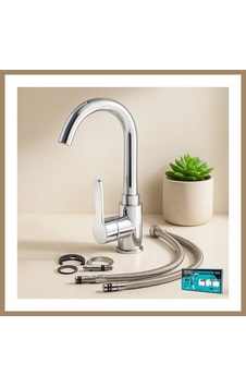 Bezos Krom Aç-kapa Lavabo Bataryası Ktx-2639 22 Bezos Krom Aç-kapa Lavabo Bataryası Ktx-2639 22