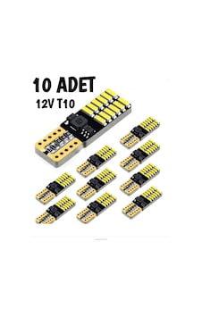 10 Adet T10 Led Ampül 12V Beyaz Renk 24 Ledli 10 Adet T10 Led Ampül 12V Beyaz Renk 24 Ledli