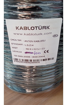 Tam Bakır H.free Rg6 U6 Cu/cu Anten Kablosu 100 Metre