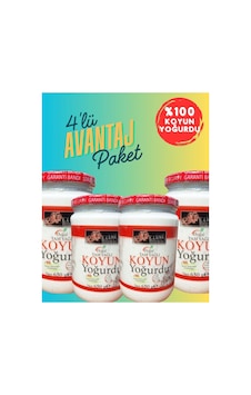 Koyun Yoğurdu % 100 Doğal 4 Adet 650g Toplam 2.600g Alp Ezine Yoğurdu