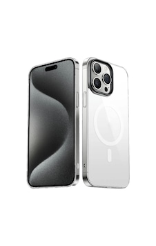 Apple iPhone Uyumlu 15 Pro Max Kılıf Zore Wireless Şarj Özellikli Şeffaf G-glass Kapak Çok Renkli