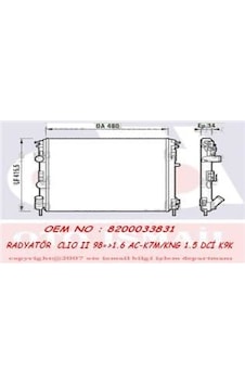 VALEO 732721 Su Radyatörü CLIO II Symbol 01- 1.2 1.4 1.6 16V 1.4I 1.5 DCI CLIO Symbol II 08- CLIO Thalia II 08- Kangoo / Logan 04- Sandero 08- VALEO 732721 Su Radyatörü CLIO II Symbol 01- 1.2 1.4 1.6 16V 1.4I 1.5 DCI CLIO Symbol II 08- CLIO Thalia II 08- Kangoo / Logan 04- Sandero 08-