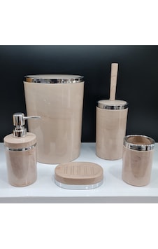 5 Parça Akrilik Yuvarlak Banyo Seti Somon Mermer Gümüş Kromaj Somon 5 Parça Akrilik Yuvarlak Banyo Seti Somon Mermer Gümüş Kromaj Somon