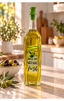 Cam Yağdanlık Ve Zeytinyağlık 1000 Ml & Sızdırmaz Yağ Şişesi Yeşil - 937128935 Yeşil