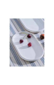 Acar Jea-07404 Rumi 2 Adet Porselen Oval Kayık Sunum Tabak 27 Cm Beyaz Acar Jea-07404 Rumi 2 Adet Porselen Oval Kayık Sunum Tabak 27 Cm Beyaz