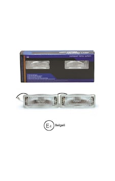 Carub Sis Lambası 12V H3 13 X 4 CM Dikdörtgen Emark Belgeli Sağ Sol Takım Beyaz BR3009527