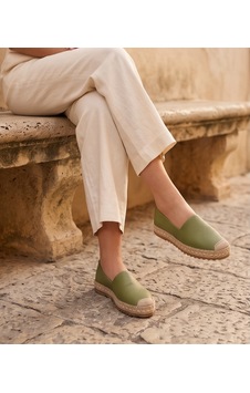Futsishoes Lucıa Su Yeşili Hakiki Floter Deri Dikiş Detaylı Kadın Espadril Yeşil Futsishoes Lucıa Su Yeşili Hakiki Floter Deri Dikiş Detaylı Kadın Espadril Yeşil