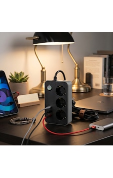 Akım Korumalı 3 Prizli 3 Usb Girişli Uzatma Kablosu Çok Renkli