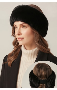 Ritagarcia Kadın Kışlık Peluş Saç Bandanası - Kalın Kürklü Kulaklık Bandı, Arkası Lastikli, Soğuk Geçirmez Kulaklık Siyah Ritagarcia Kadın Kışlık Peluş Saç Bandanası - Kalın Kürklü Kulaklık Bandı, Arkası Lastikli, Soğuk Geçirmez Kulaklık Siyah