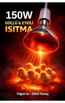 150w Isıtıcı Aul Kırmızı Isı Lambası Civciv Kümes Kuluçka E27 Duy Isıtma Aulü