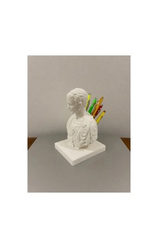 Sezar Heykel Büst Kalemlik Roma Büstü Tasarımlı Masaüstü Organizer 3d Baskı Dekoratif Kalem Tutucu Sezar Heykel Büst Kalemlik Roma Büstü Tasarımlı Masaüstü Organizer 3d Baskı Dekoratif Kalem Tutucu