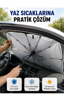 Maesko Katlanabilir Oto Güneşlik Uv Koruma Ve Isı Yalıtımı Yeni Nesil
