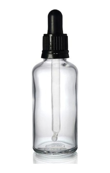 5 Adet Şeffaf Cam Şişe 50Ml Damlalıklı 5 Adet Şeffaf Cam Şişe 50Ml Damlalıklı
