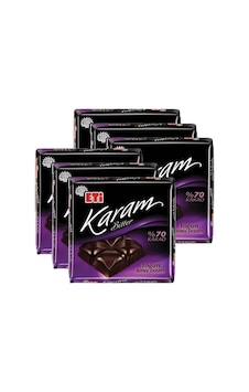Eti Karam %70 Kakaolu Bitter Çikolata Kare 6 x 75 G Eti Karam %70 Kakaolu Bitter Çikolata Kare 6 x 75 G