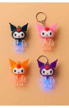 Işıklı Kuromi Anahtarlık 4 Adet Çanta Kalemlik Maskot Süs Işıklı Kuromi Anahtarlık 4 Adet Çanta Kalemlik Maskot Süs