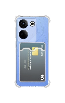 Tecno Camon 20 4g Kapak Kamera Korumalı Kartlıklı Darbe Emici Özellikli Şeffaf Silikon Kılıf Tecno Camon 20 4g Kapak Kamera Korumalı Kartlıklı Darbe Emici Özellikli Şeffaf Silikon Kılıf