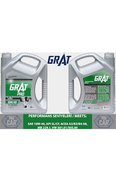 Grat 10W-40 Yarı Sentetik Motor Yağı 4 L